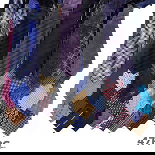 Tom Ford Ricci Brioni Designer Silk Tie 47pc LOT: An estate collection of 47 designer men's luxury fashion neckties. Various patterns, styles and designers, including: Stefano Ricci, Ermenegildo Zegna, Tom Ford, Brioni, Edoardo Borrelli, Balenciaga,