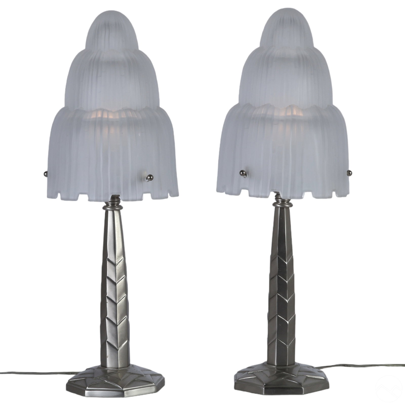 Pair of Sabino French Art Deco Waterfall Lamps (1 of 14)