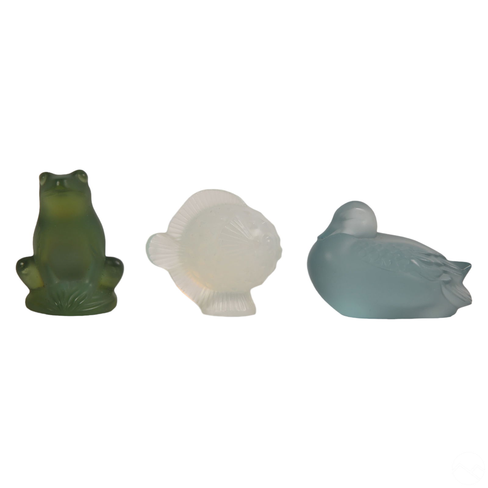 Lalique French Crystal Duck, Fish & Frog Figurines (1 of 10)