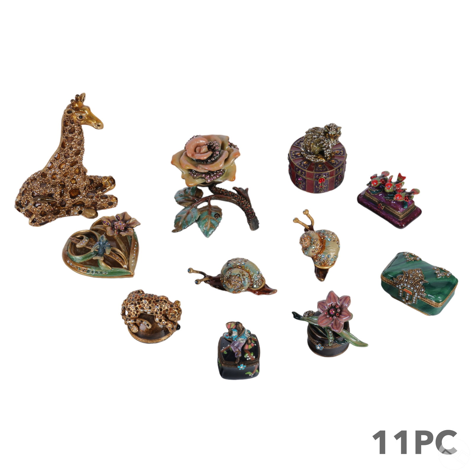 Jay Strongwater Enameled Trinket Dresser Box LOT (1 of 13)