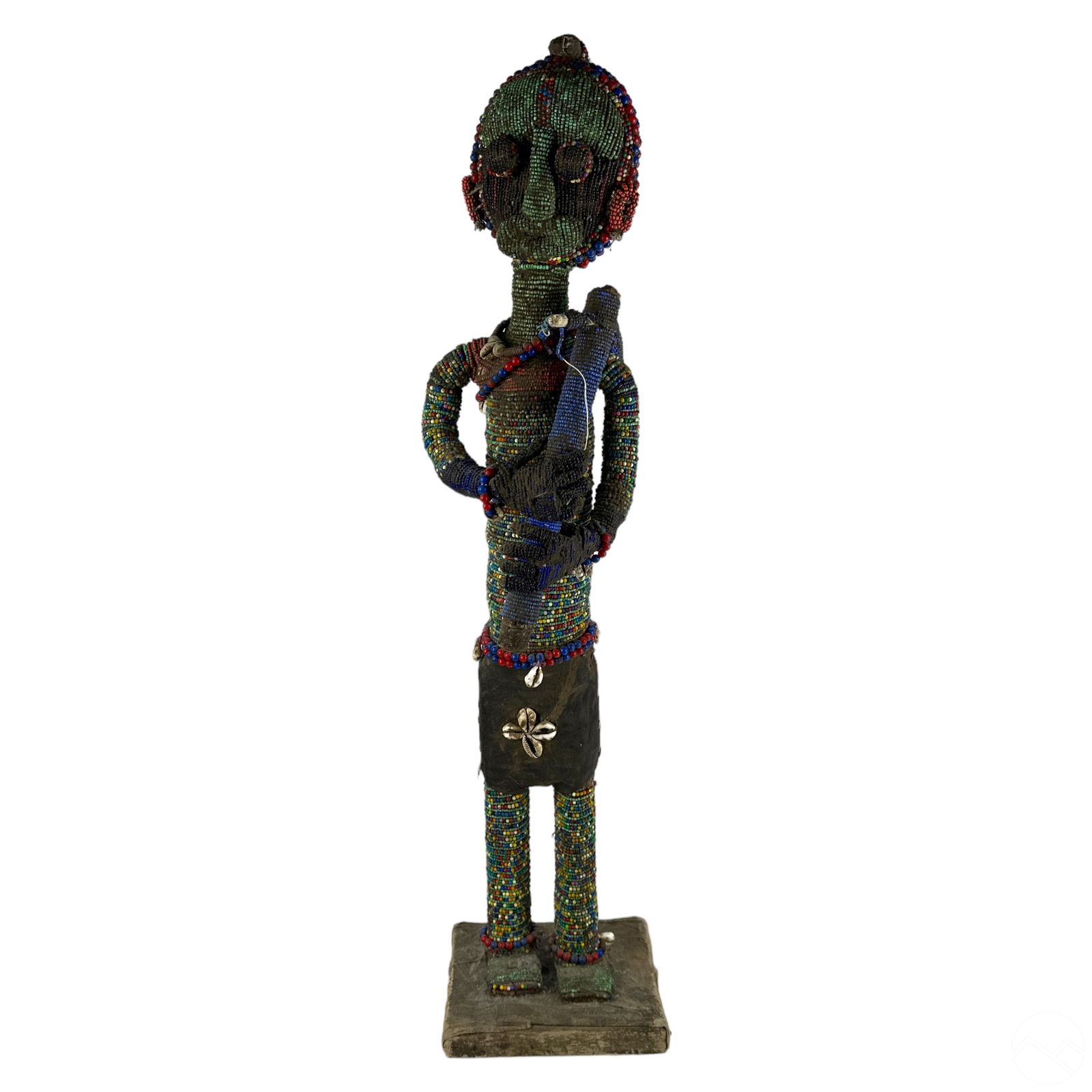 African Vintage Beaded Figural Folk Art Sculpture (1 of 5)