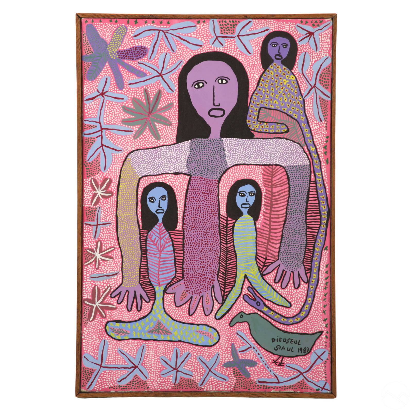 Dieuseul Paul 19522006 Haitian Folk Art Painting Feb 01, 2024 Hill