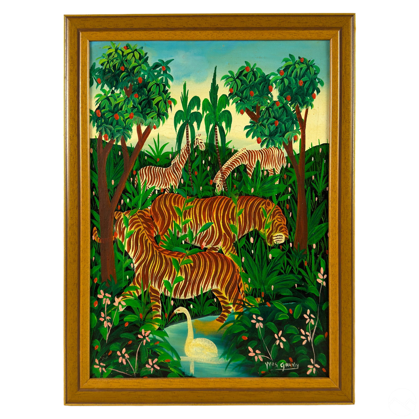 Yves Guarin 20C. Haitian School Folk Art Painting (1 of 10)