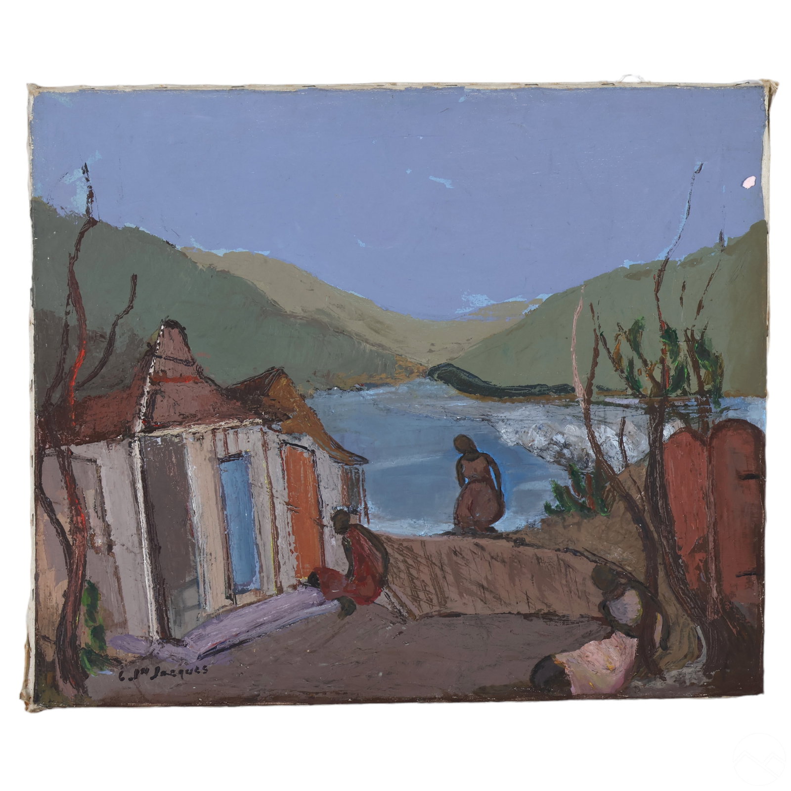 Carlo Jean Jacques 1943-1990 Haitian Art Painting (1 of 6)