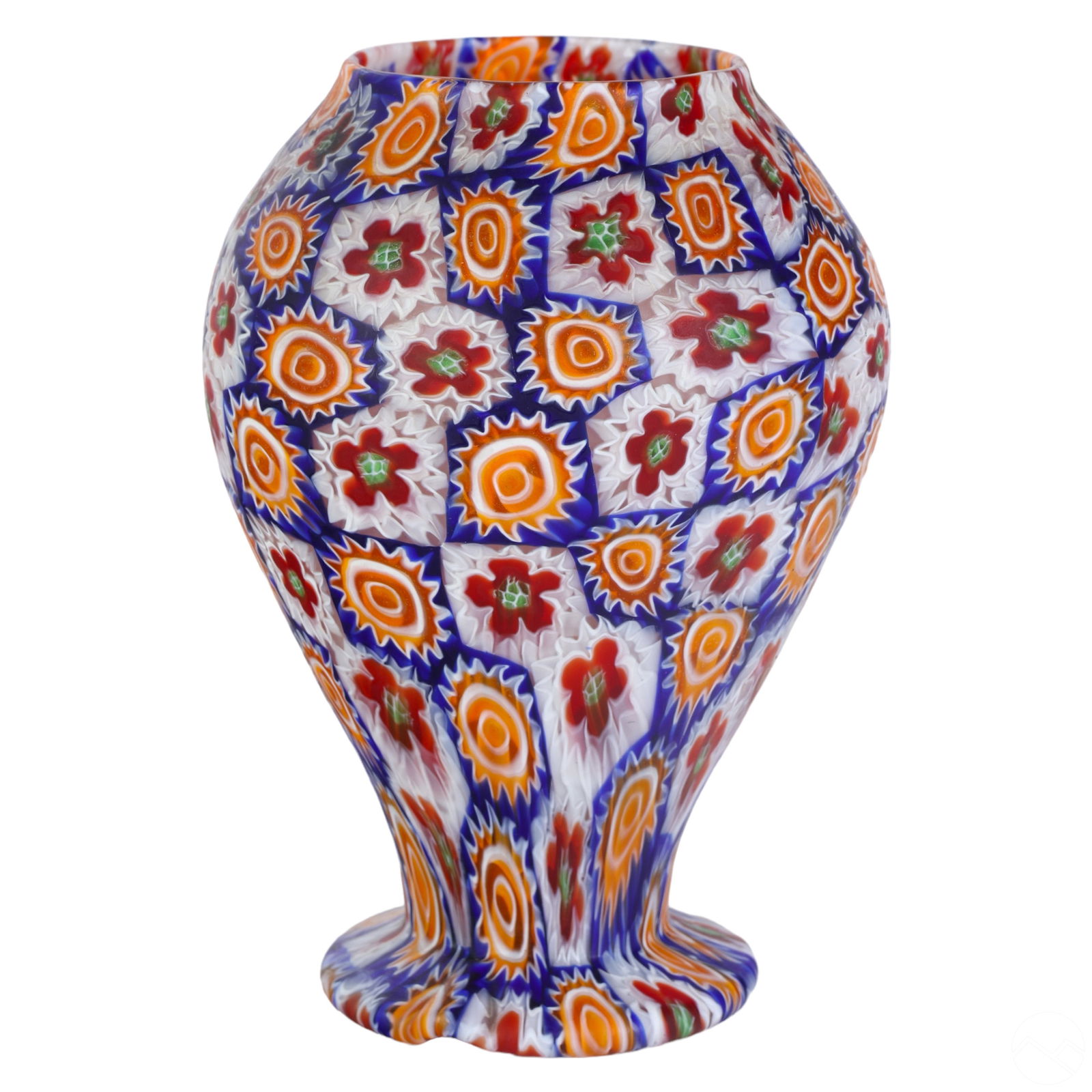 Murano Italian Fratelli Toso Millefiori Glass Vase (1 of 5)