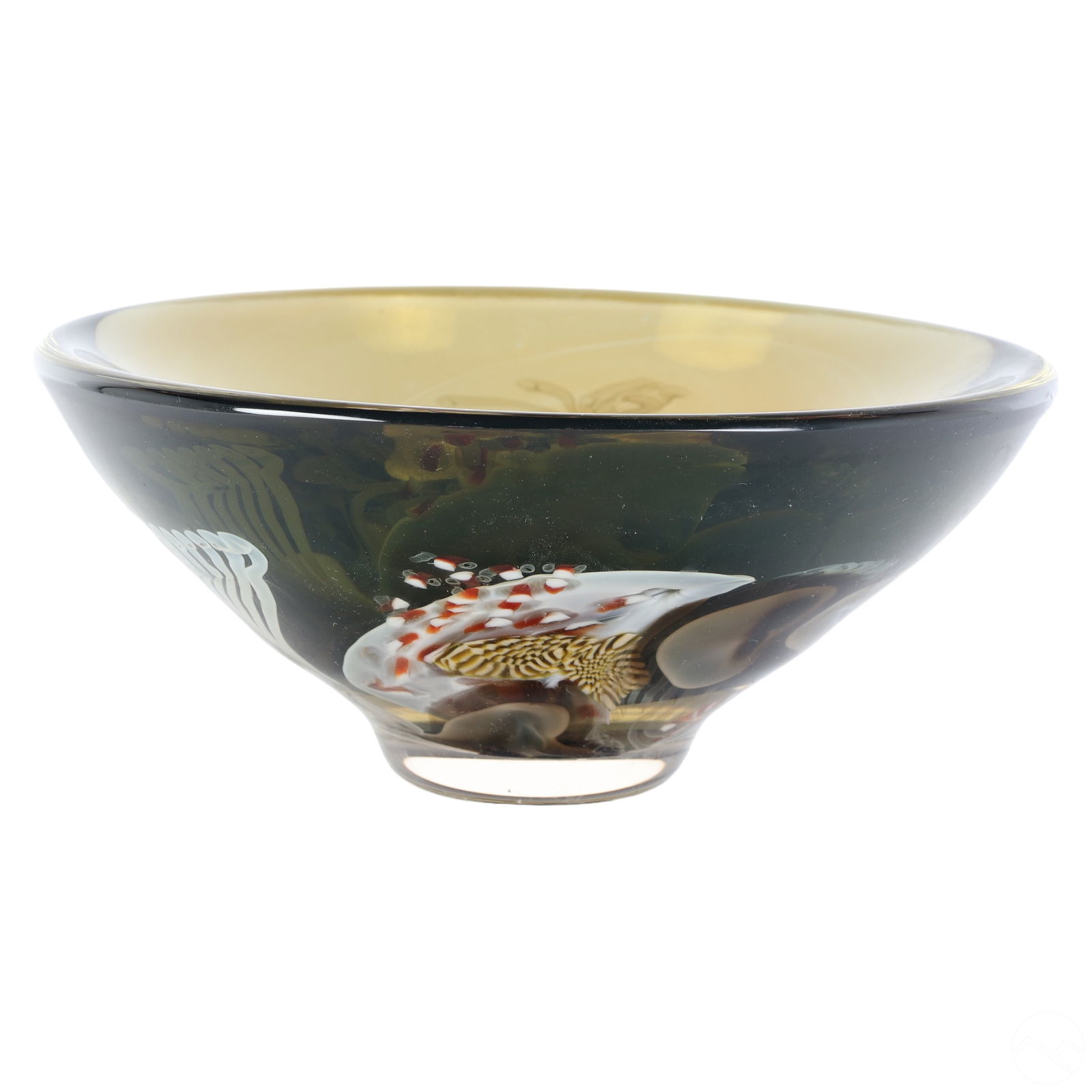 Richard Ritter b.1940 Studio Art Glass Bowl SIGNED (1 of 7)