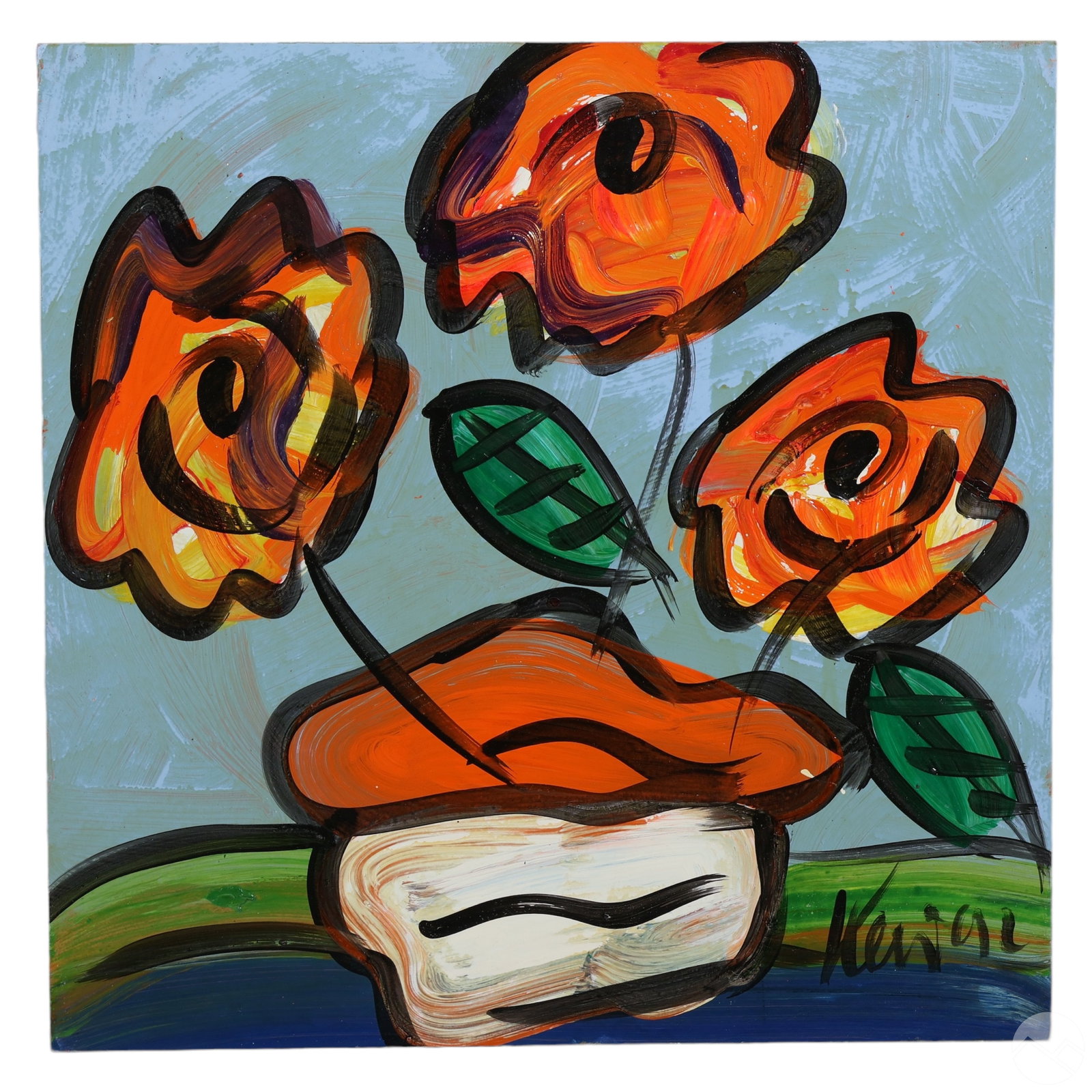 Peter Keil b.1942 Neo Expressionism Oil Painting (1 of 5)