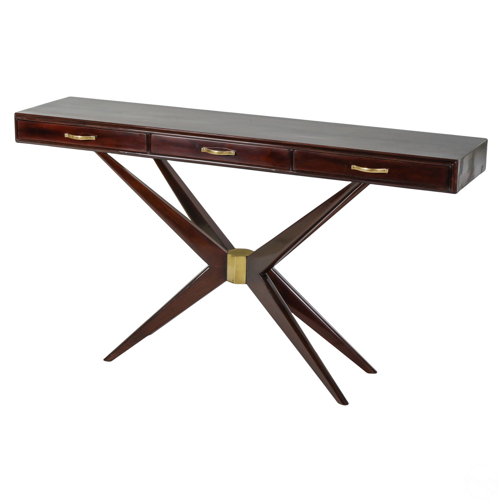 Moderne Hans Wegner Style Wooden Sputnik Console (1 of 7)