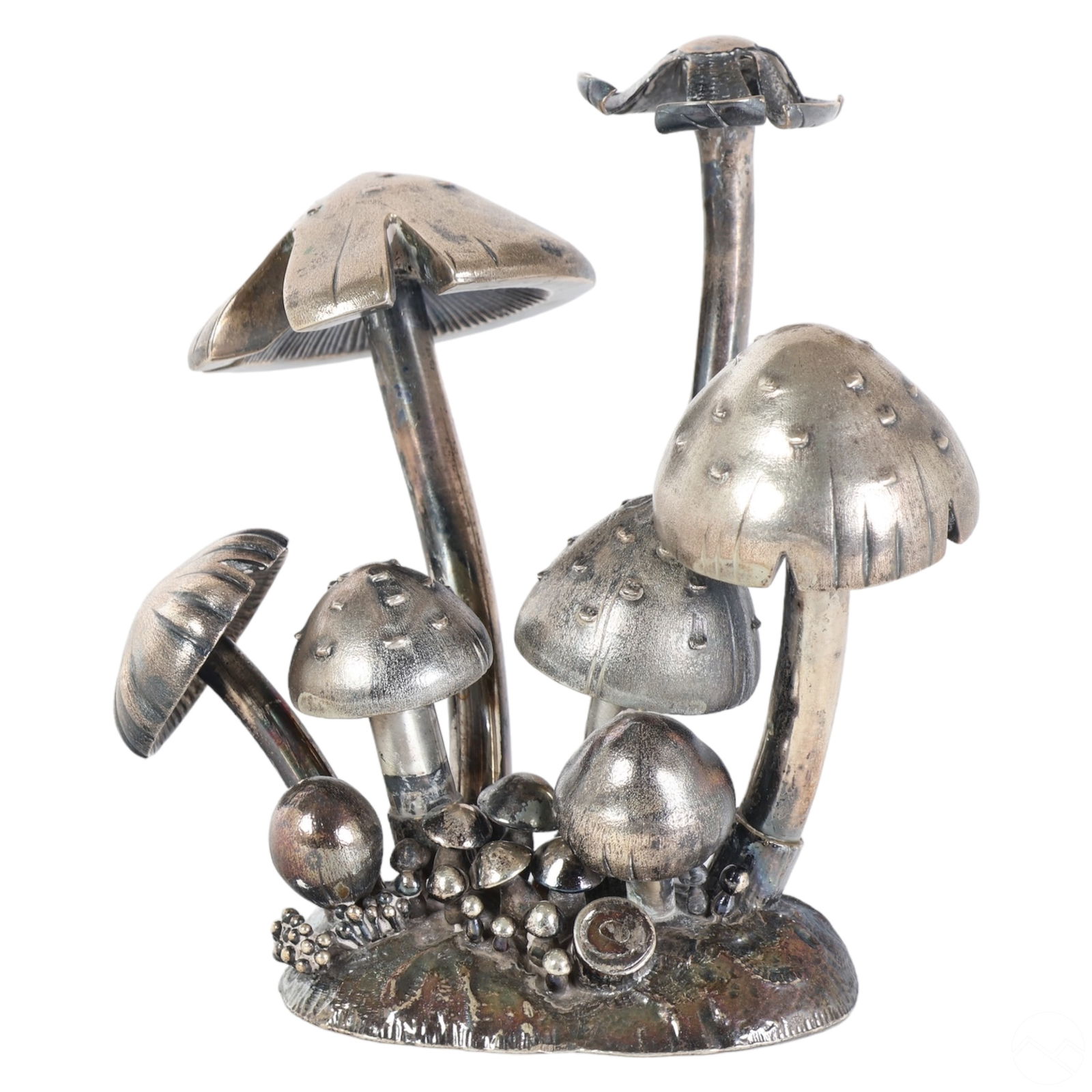 Italian 800 Silver Mushrooms Troop Sculpture 300g. (1 of 4)