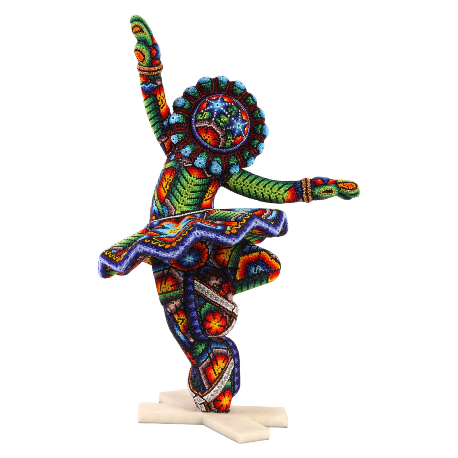 Rick Wolfryd CHROMA b1953 Beaded Dancer Sculpture (1 of 10)