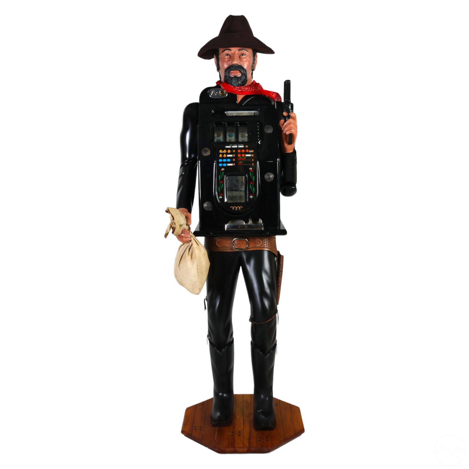 Old Life Size Western Cowboy 25 Cent Slot Machine (1 of 8)