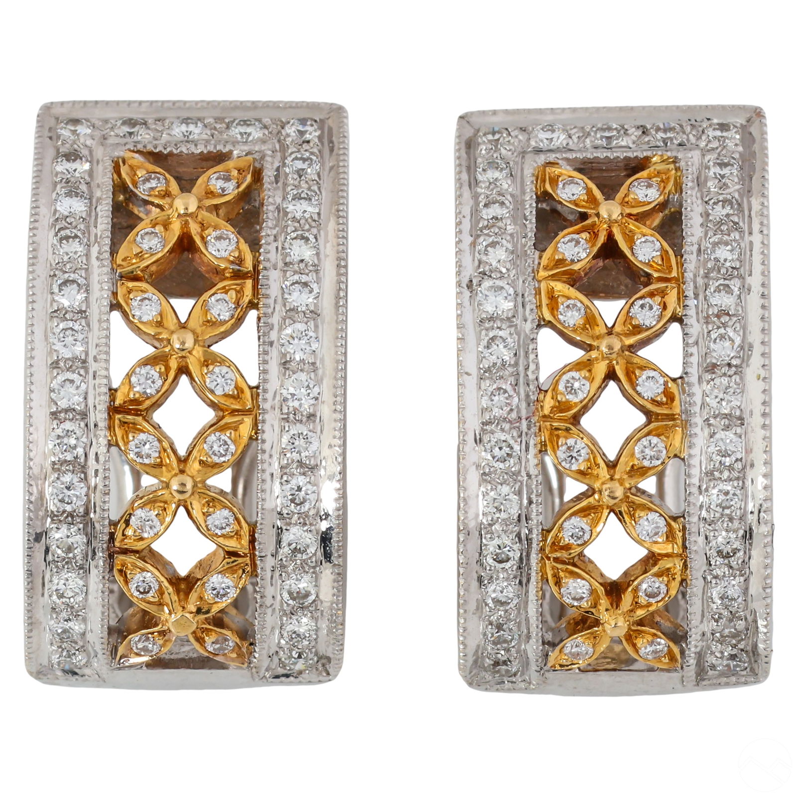 18K White Gold & Diamond Filigree A.Jaffe Earrings (1 of 6)