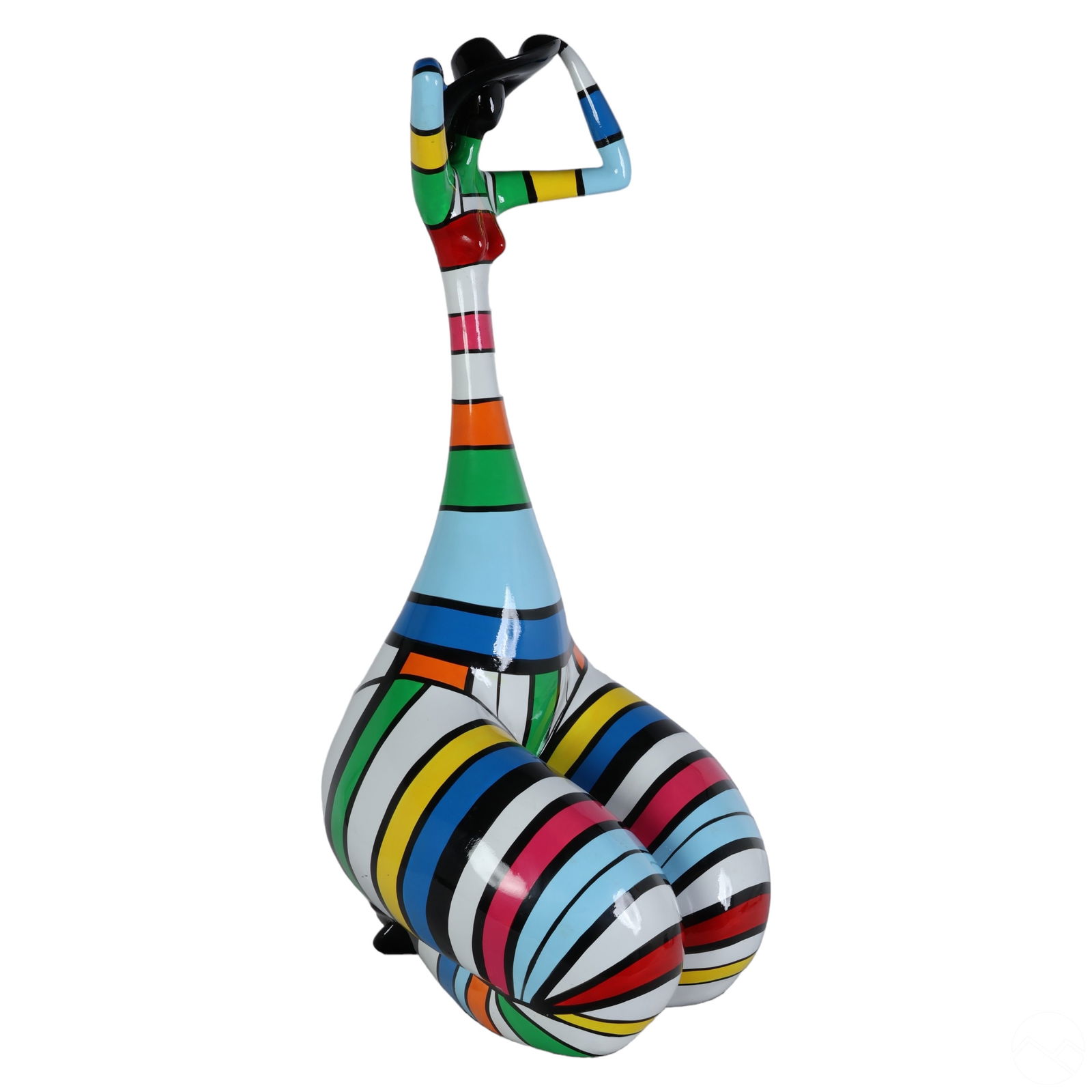Cubist Colorful Pop Art Figural Female Sculpture (1 of 6)