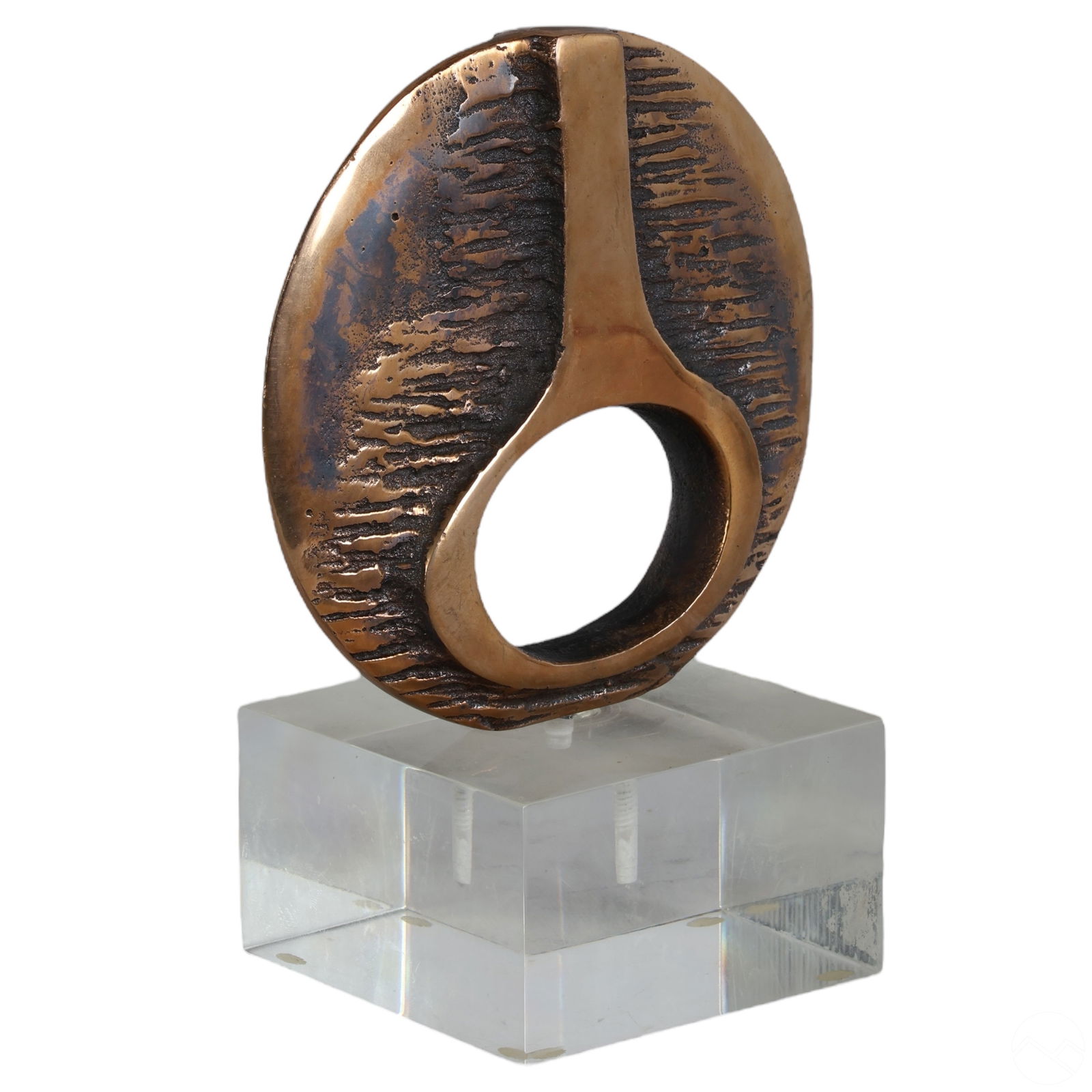 Modern Abstract LE Round Bronze Sculpture SIGNED (1 of 4)