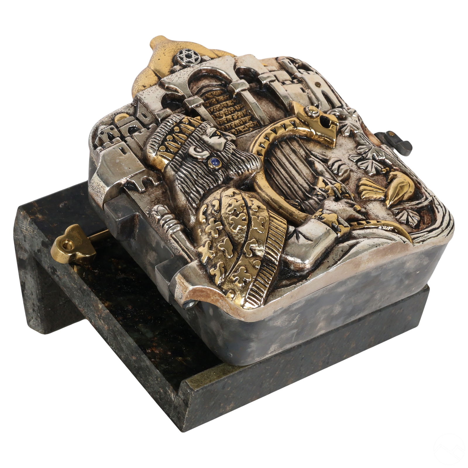 Frank Meisler 1925-2018 Mixed Metal King David Box (1 of 7)