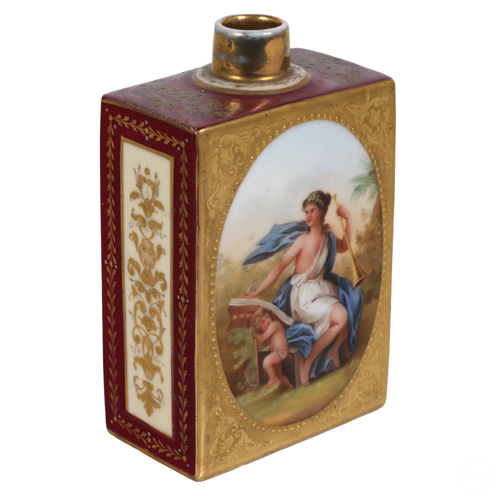 19C Royal Vienna Porcelain Portrait Bottle Vessel (1 of 6)