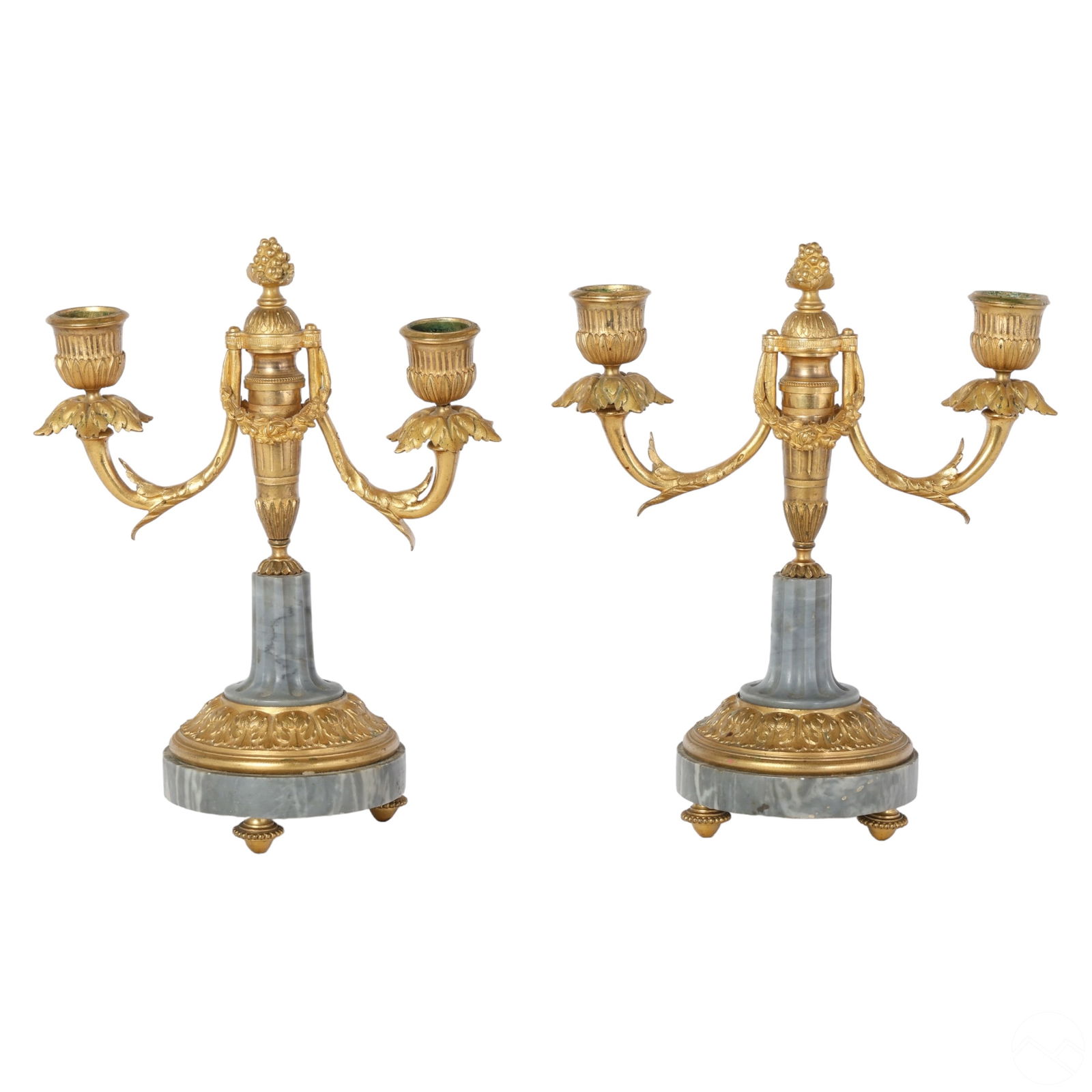 French Empire Style Pair Antique Bronze Candelabra (1 of 6)