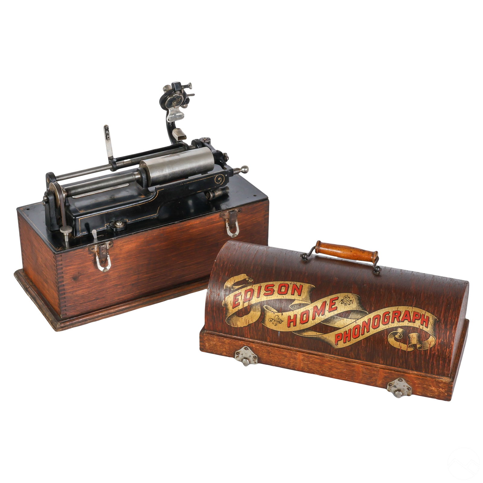 Antique Thomas Edison Wood Model C Home Phonograph (1 of 6)