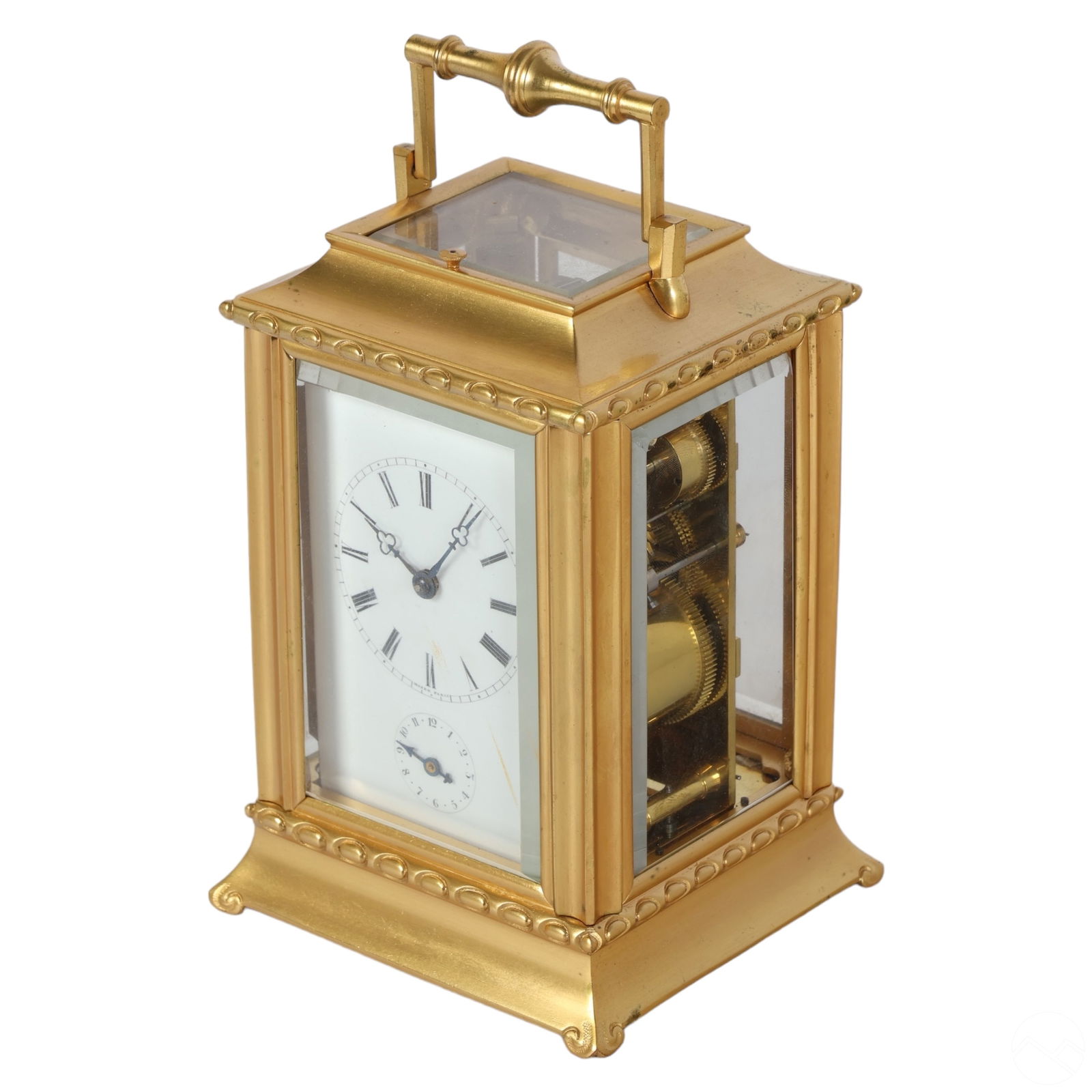 Moser of Paris French Antique Brass Carriage Clock (1 of 12)