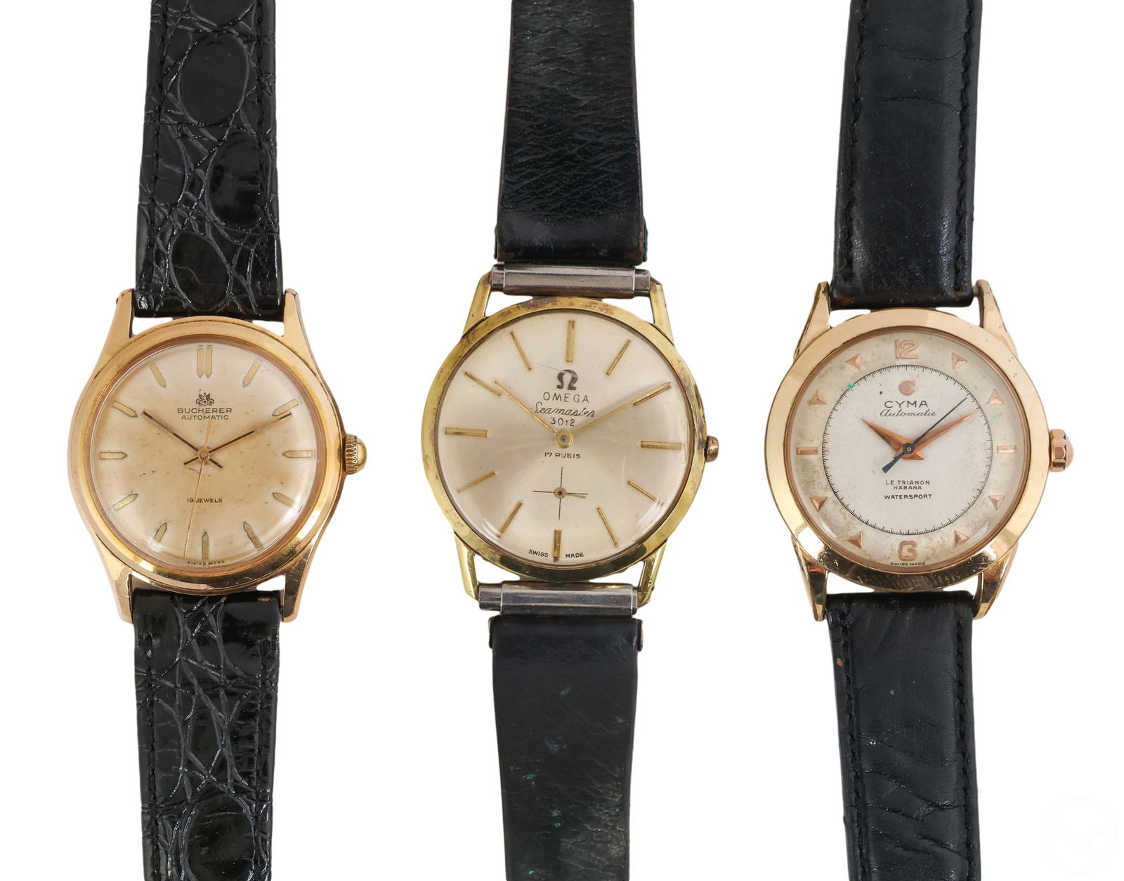 Bucherer Cyma Omega Vintage Swiss Wristwatches LOT (1 of 9)