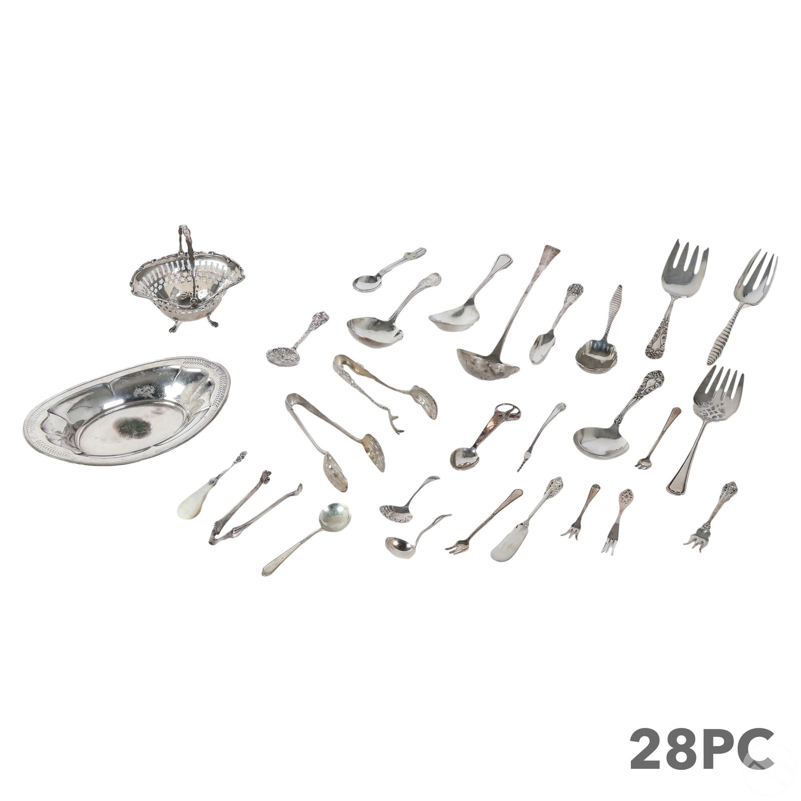 Sterling Silver Baskets & Servers 28pc. LOT 1,550g (1 of 6)