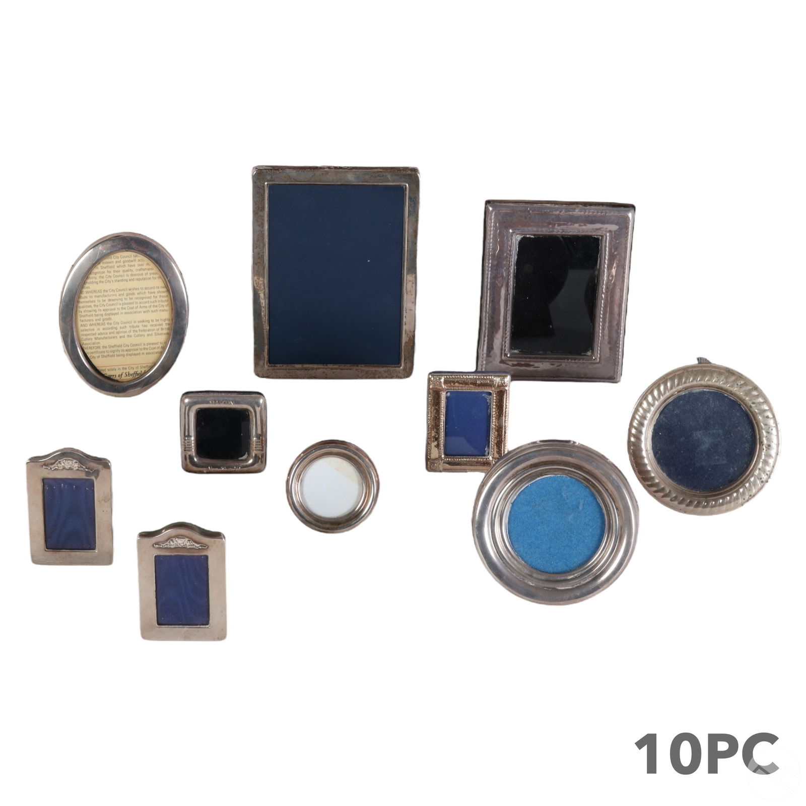 Sterling & 900 Silver Photo Picture Frame 10pc LOT (1 of 9)
