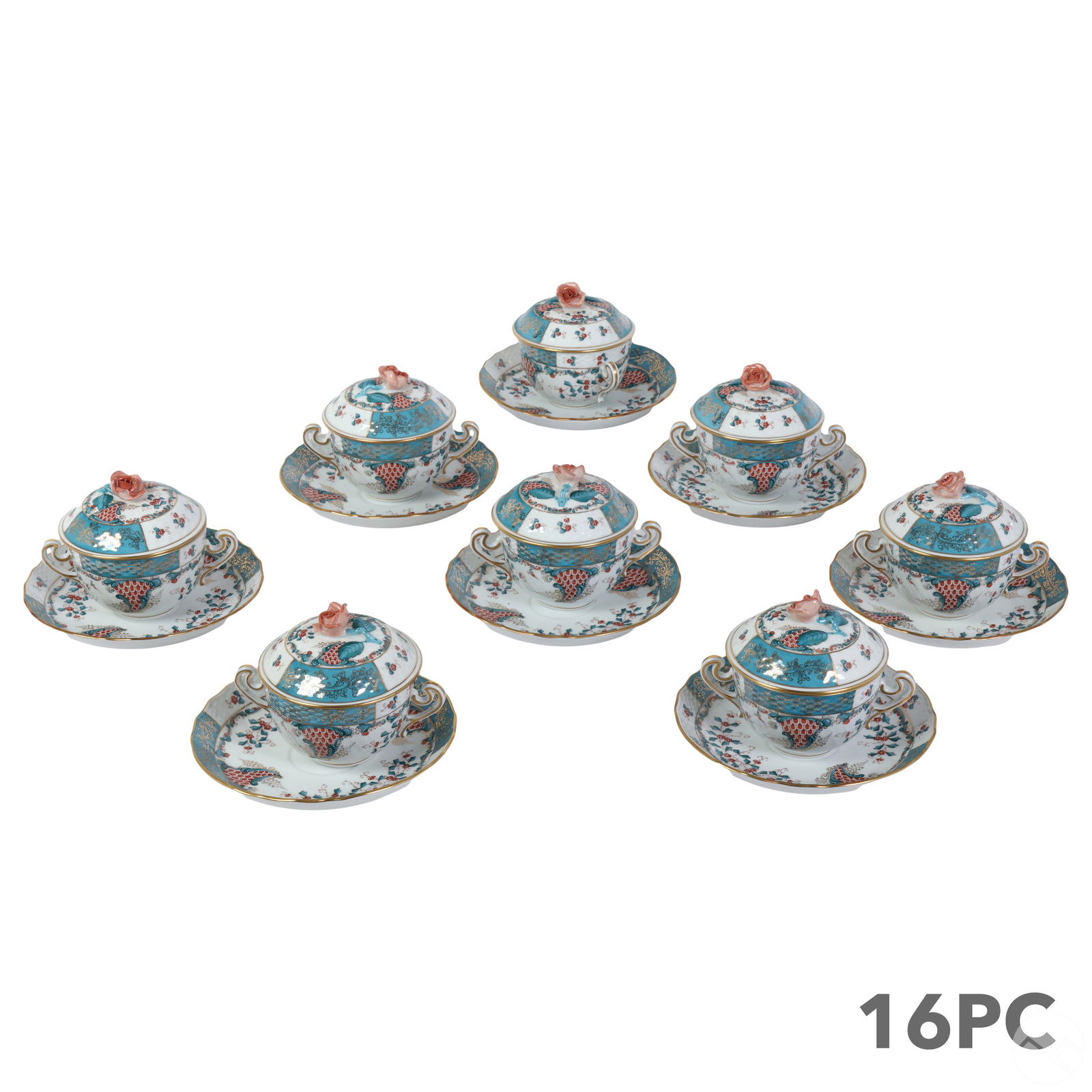 Herend Porcelain Cornucopia Tupini Service 16p SET (1 of 5)