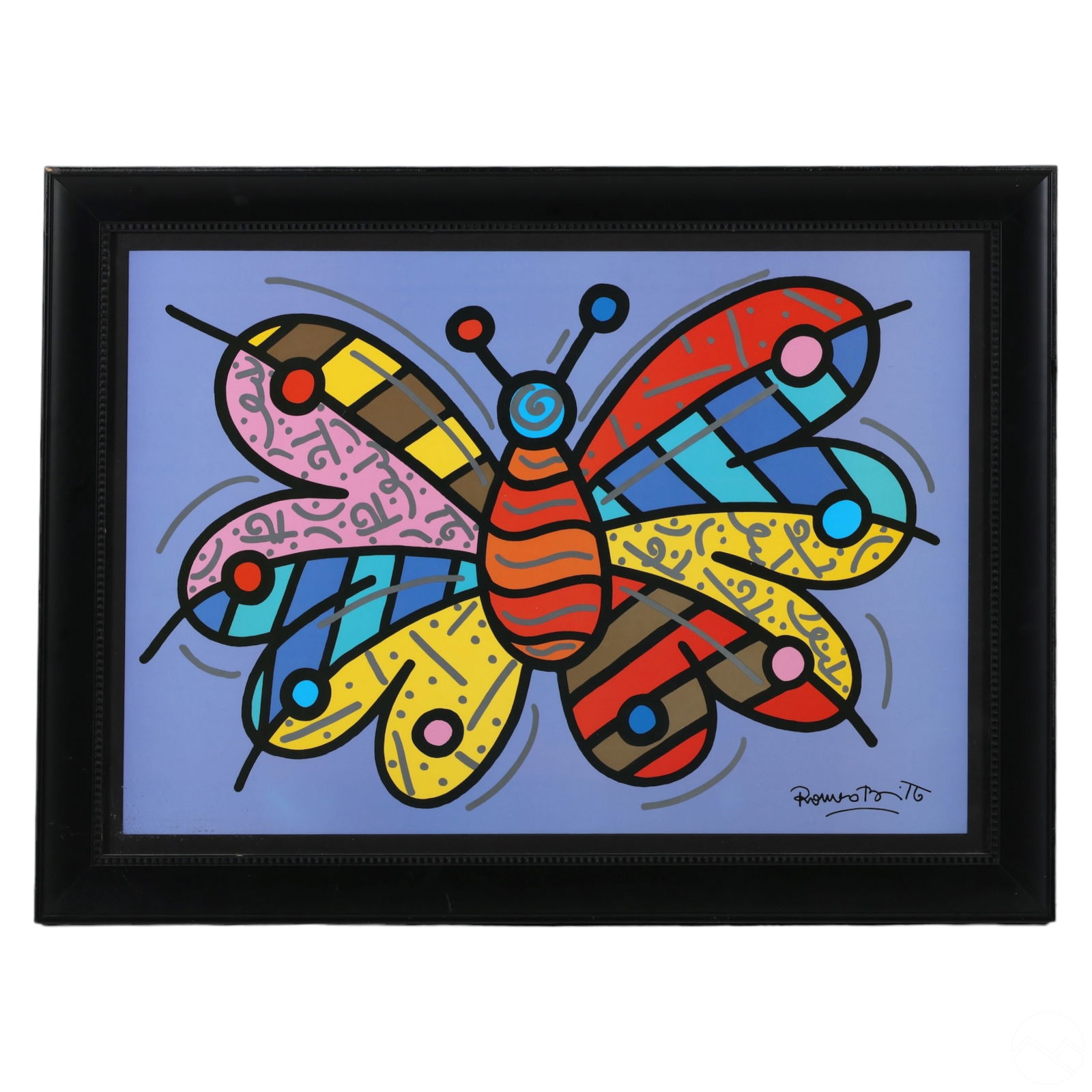 Romero Britto b.1963 Pop Art BUTTERFLY Lithograph (1 of 6)