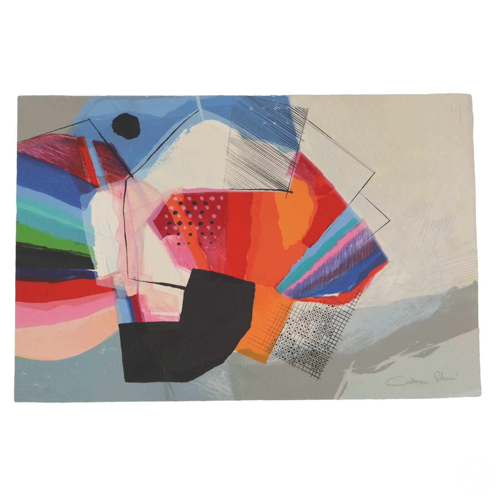 Calman Shemi b1939 SIGNED Abstract Landscape Litho (1 of 4)