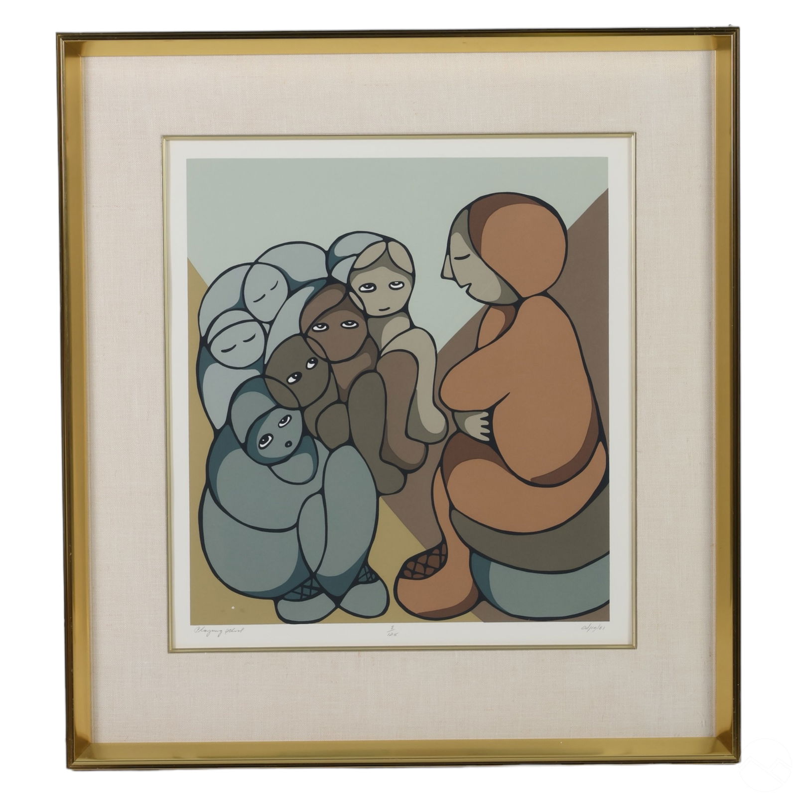 Daphne Odjig 20C Playing School Serigraph SIGNED (1 of 10)