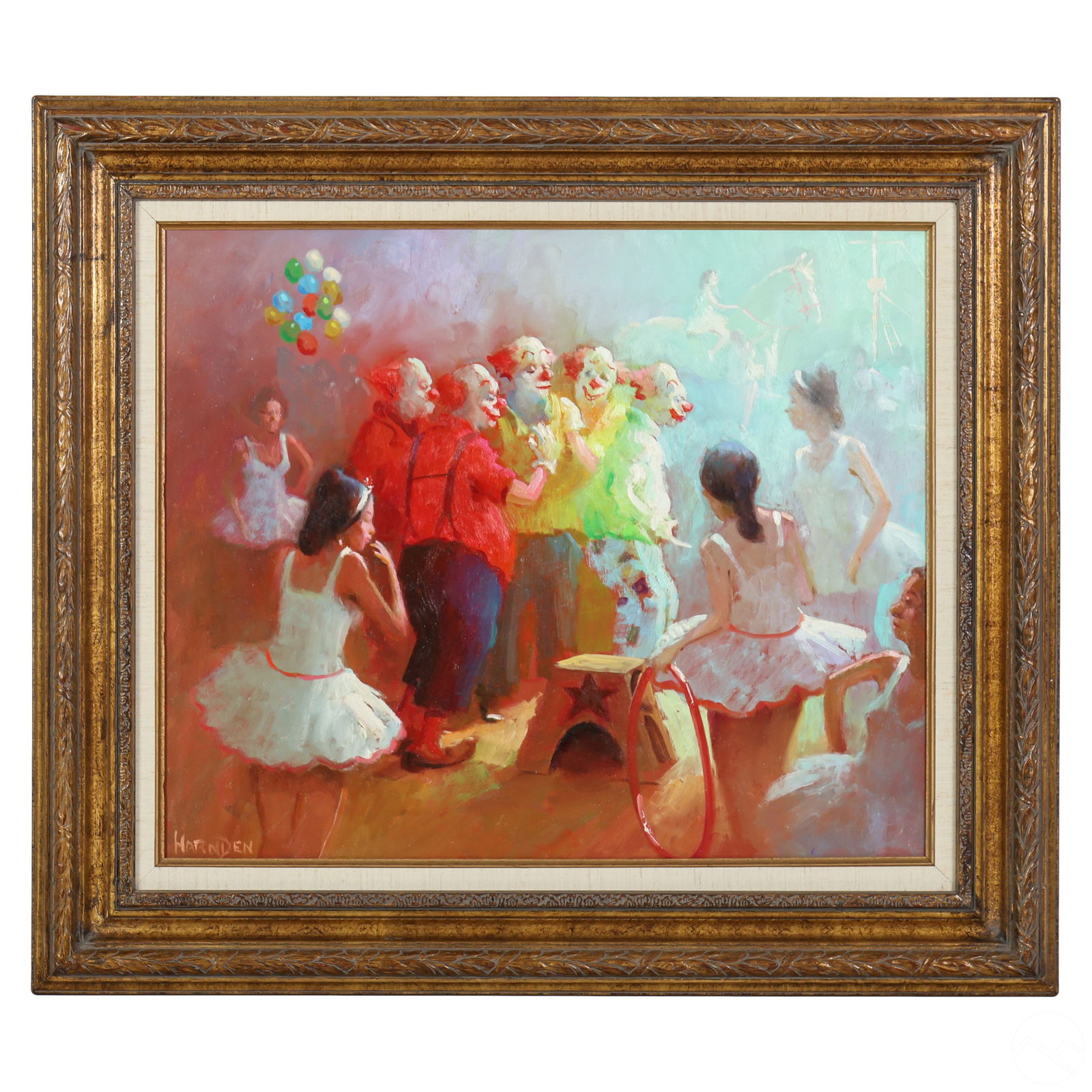 William Harnden 1920-1983 Circus Figural Painting (1 of 5)