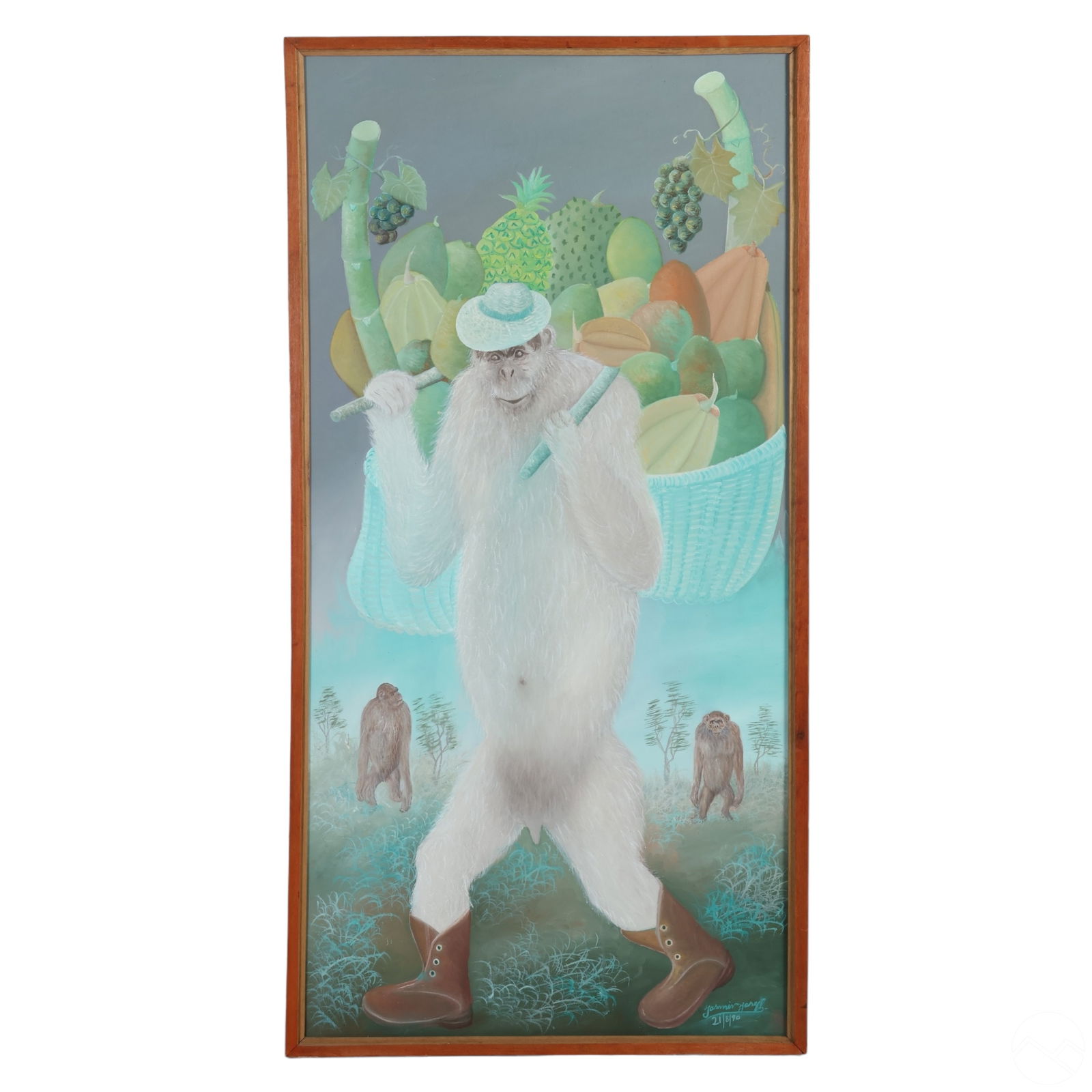 Jasmin Joseph b.1923 Haitian Monkey Man Painting (1 of 7)