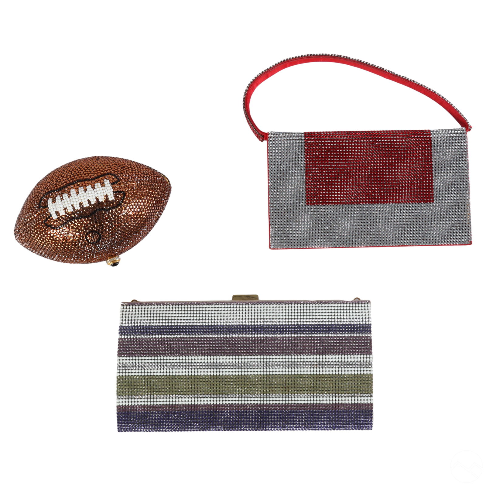 Designer Ladies Bejeweled Handbag Purses 3pc. LOT (1 of 12)