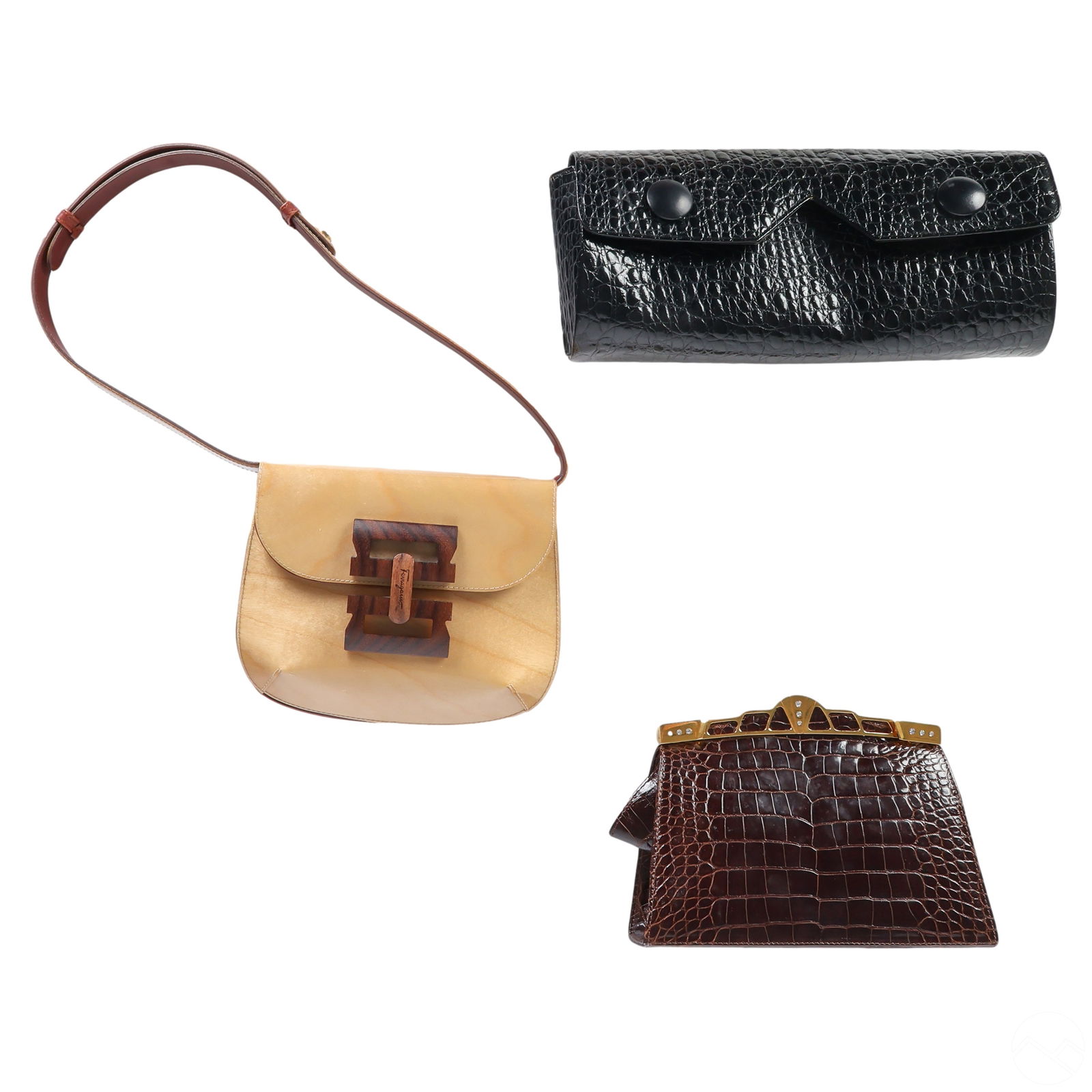 Designer Ladies Leather Fashion Bag Purses 3pc LOT (1 of 16)