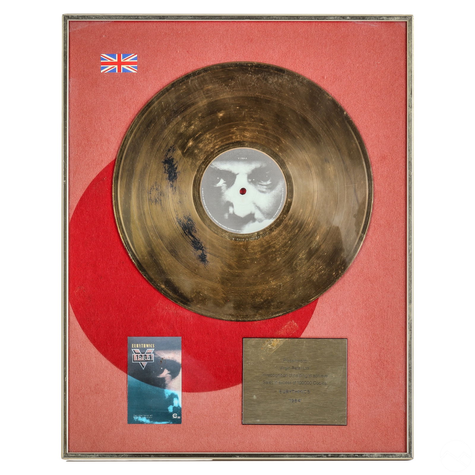 Eurythmics 1984 Gold Album Virgin Retail UK Award (1 of 8)