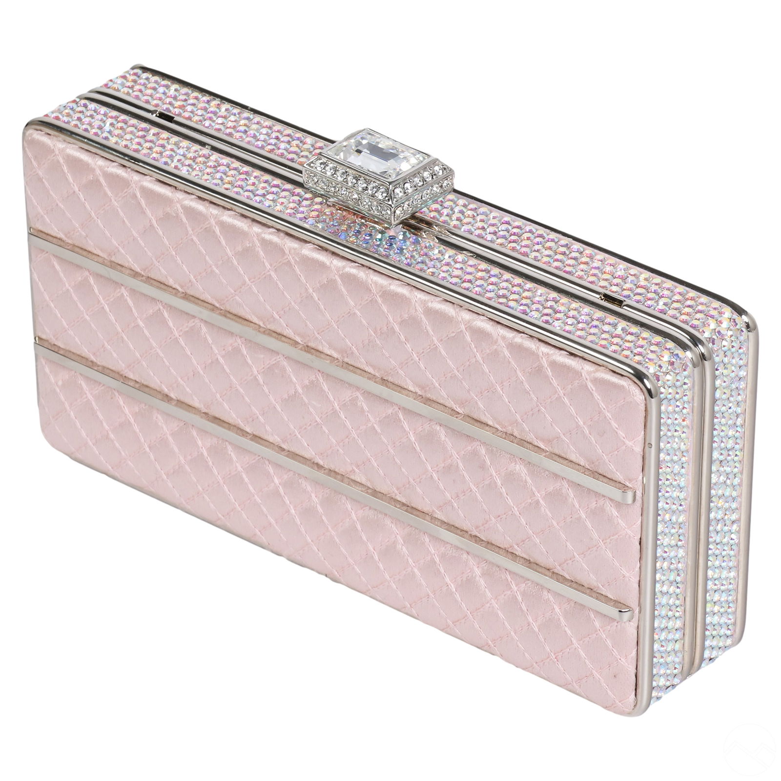 Judith Leiber Designer Pink Embellished Clutch Bag (1 of 9)