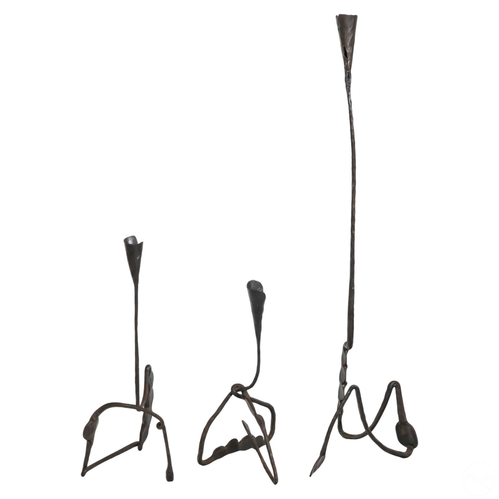 Native American Iron Abstract Candlesticks 3pc SET (1 of 6)