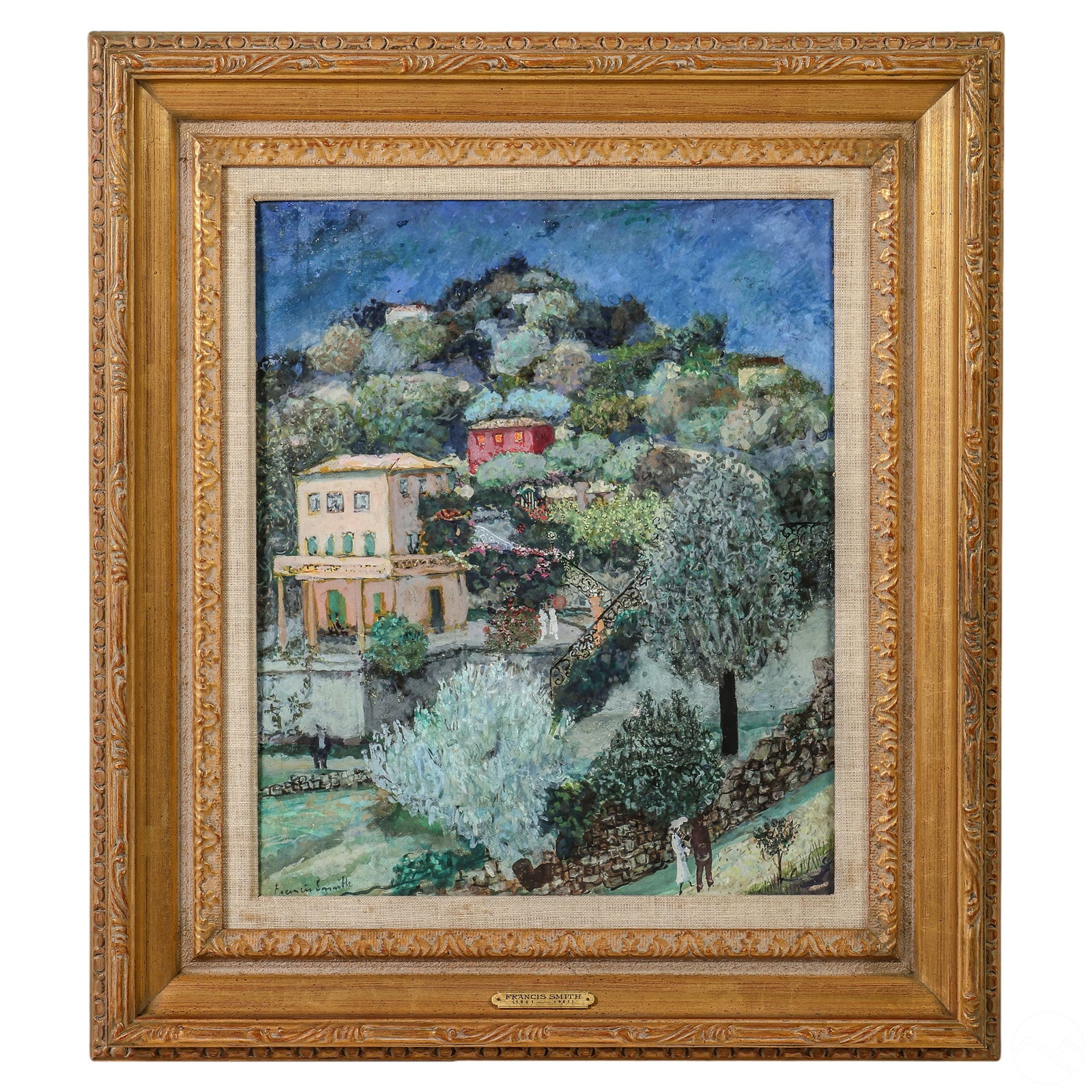 Francis Smith 1881-1961 Gouache Landscape Painting (1 of 6)