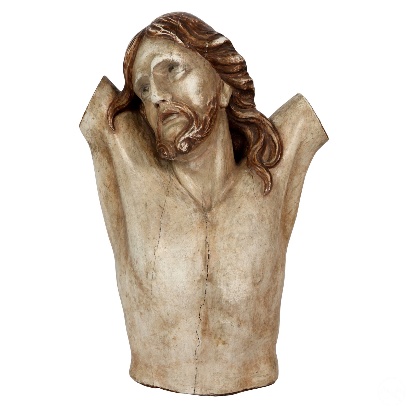 Antique Crucified Christ Carved Santos Sculpture (1 of 6)
