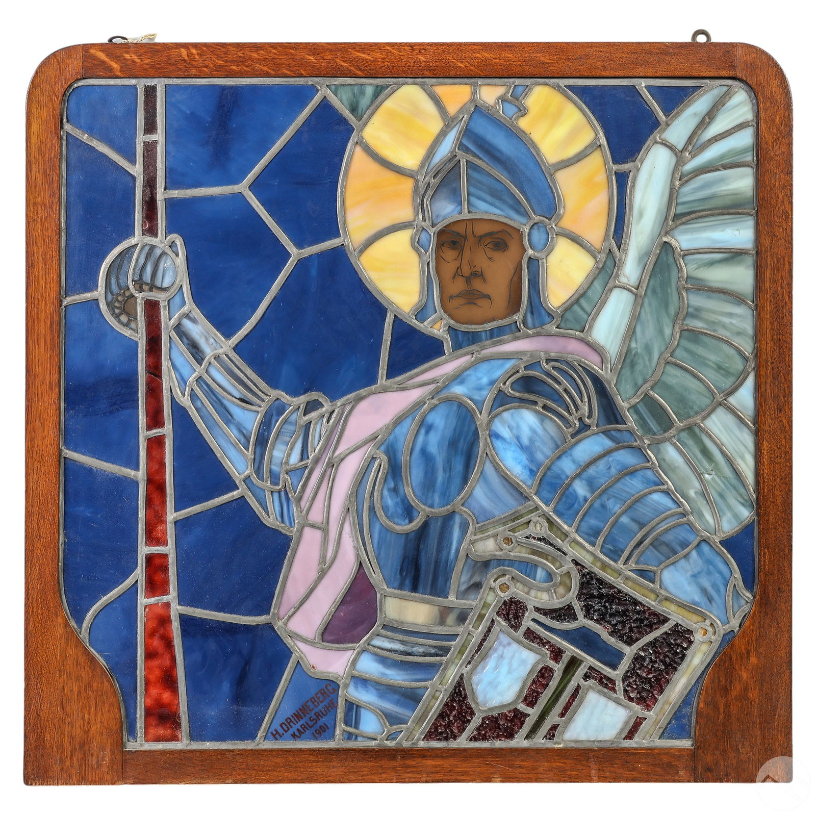 Hans Drinneberg 19C Stained Glass w/ Sotheby's Tag (1 of 7)
