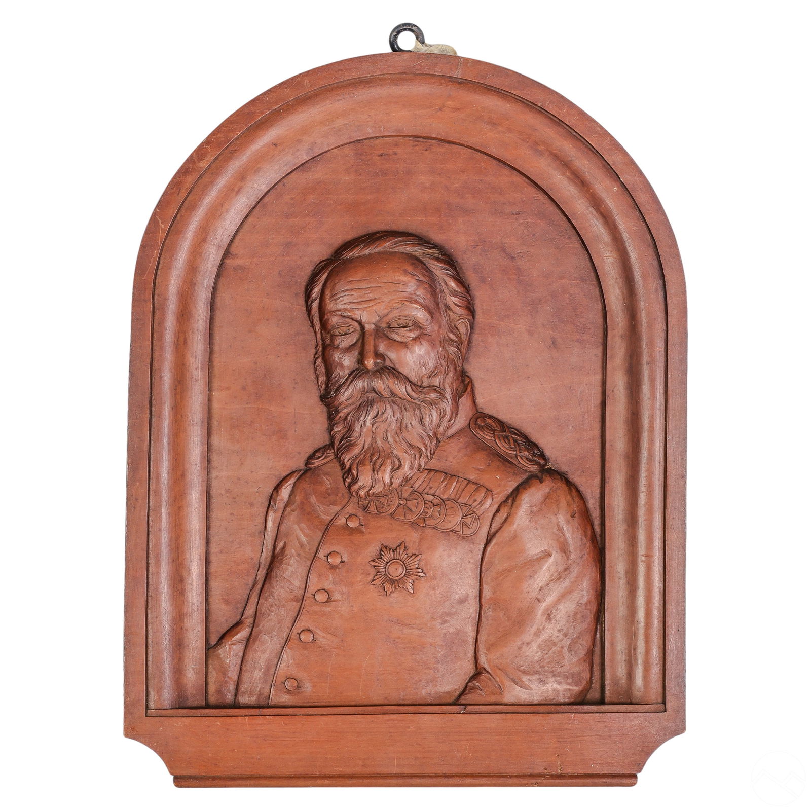 Karl Moest 19C Carved Wood Plaque w/ Sotheby's Tag (1 of 7)