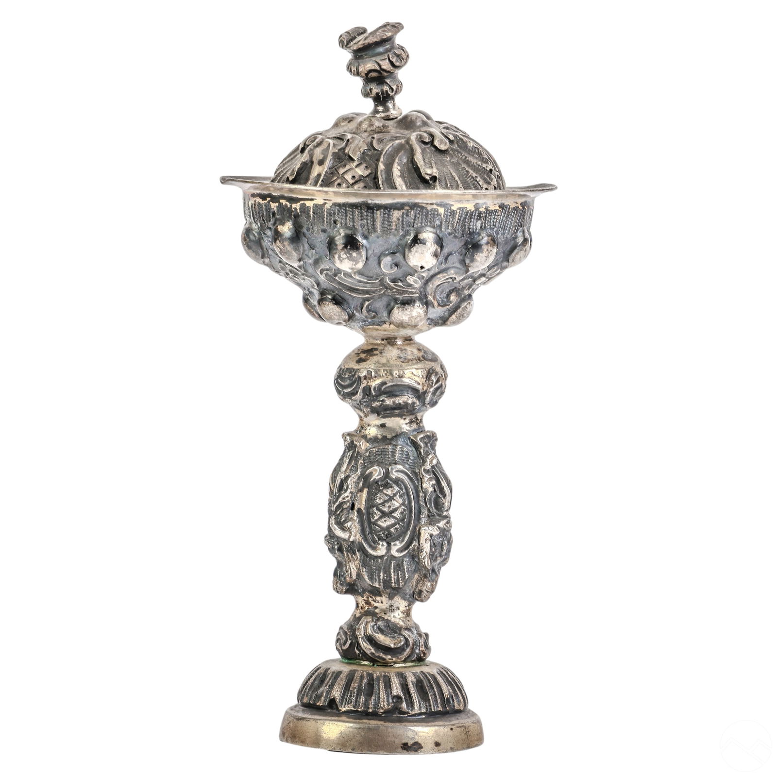 Silver Ceremonial Ciborium Vessel w/ Sotheby's Tag (1 of 10)