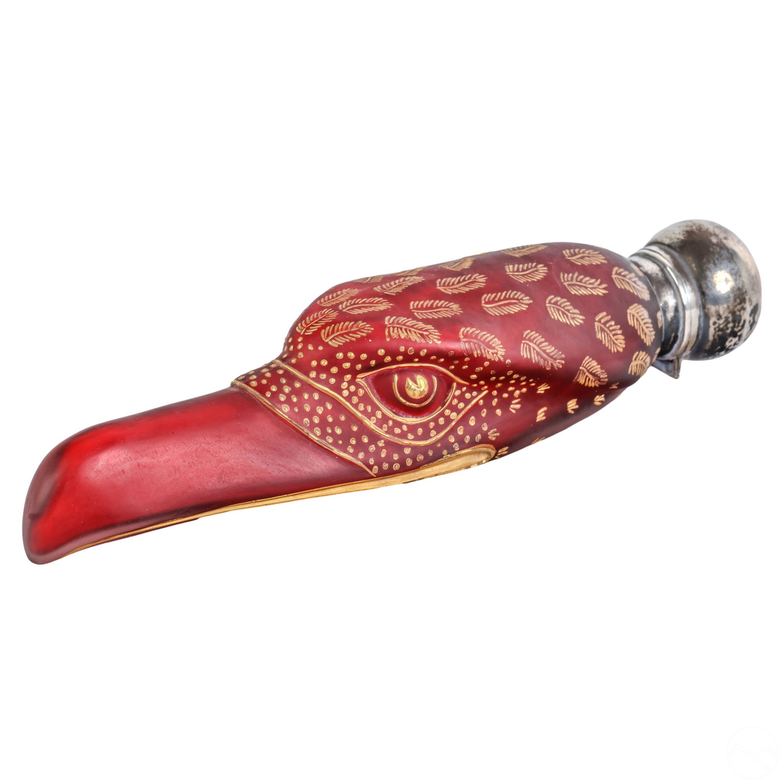 Victorian Webb Style Figural Glass Perfume Bottle (1 of 7)