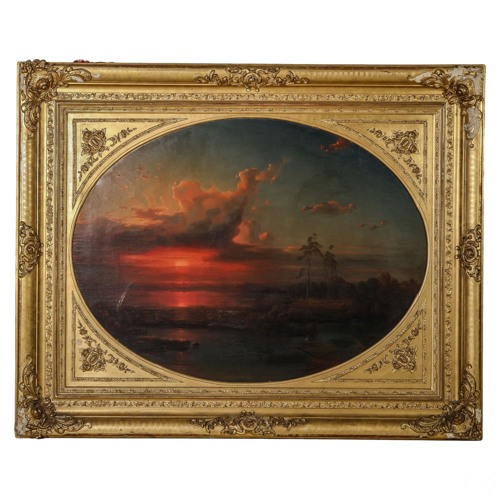 Ernst Richard 1819-1899 Landscape w/ Sotheby's Tag (1 of 15)