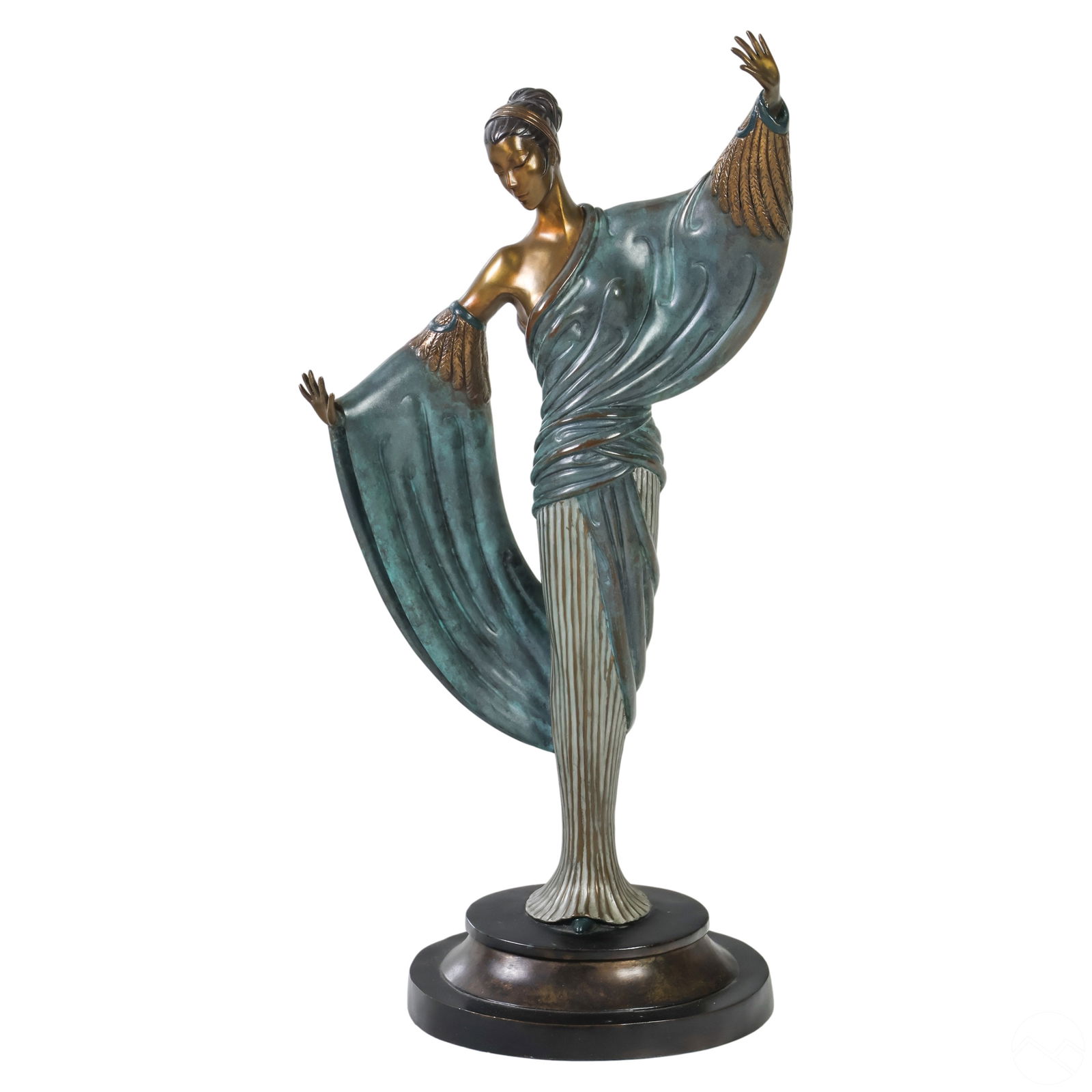 Erte 1892-1990 IN THE EVENING Bronze Sculpture COA (1 of 7)