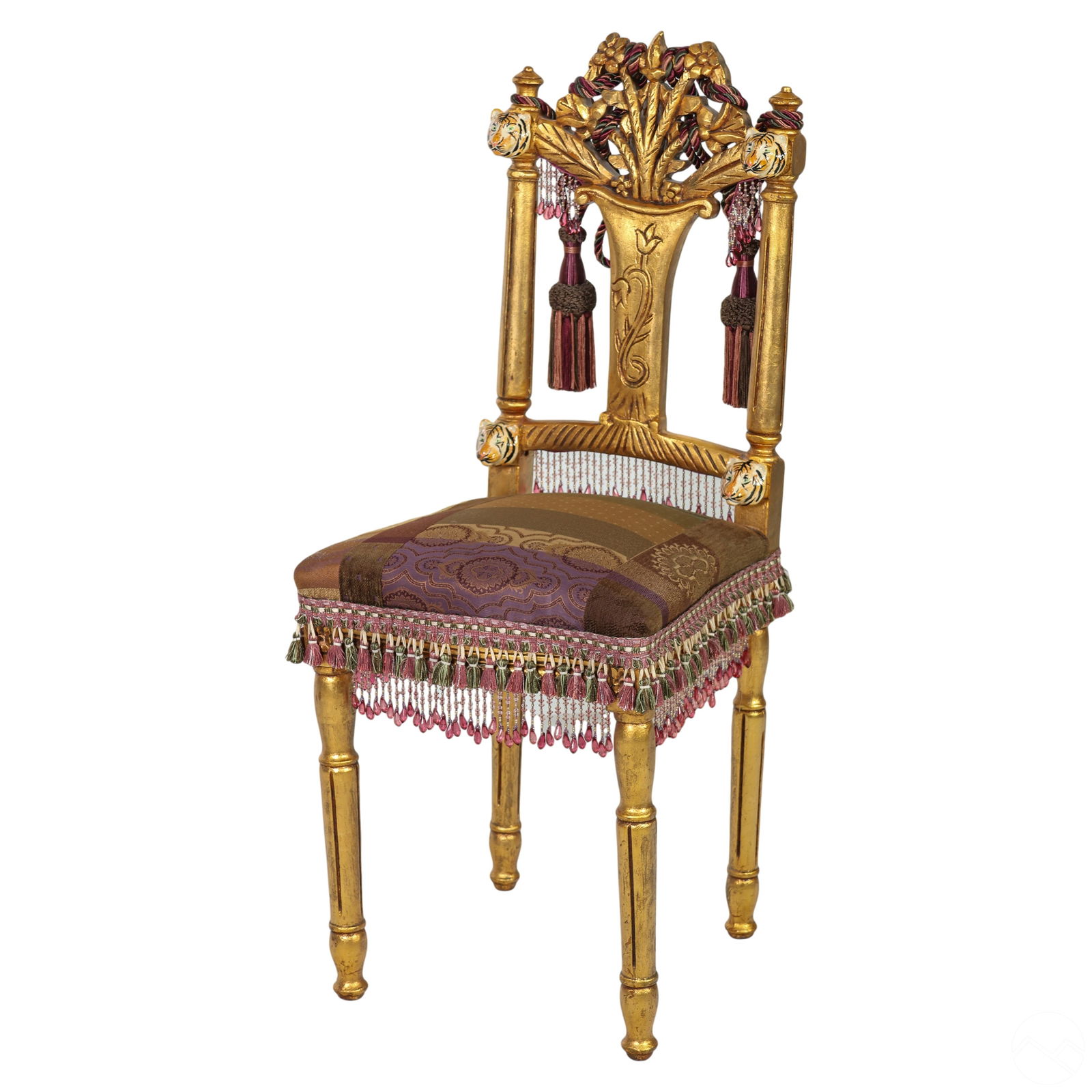 MacKenzie Childs Style Tigers Side Accent Chair (1 of 10)