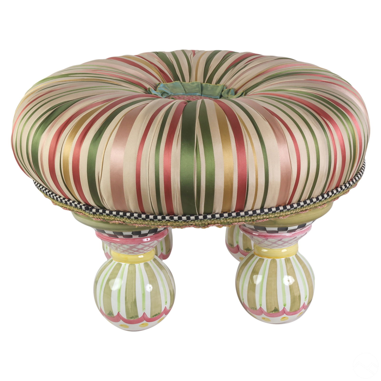 MacKenzie Childs Designer Pottery Tuffet Footstool (1 of 6)