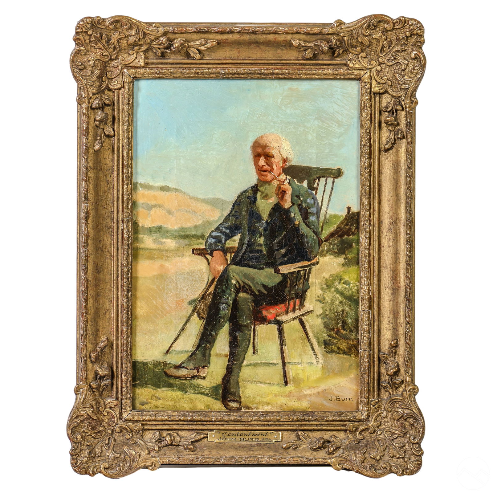 John Burr 1831-1893 Portrait of Gentleman Painting (1 of 7)