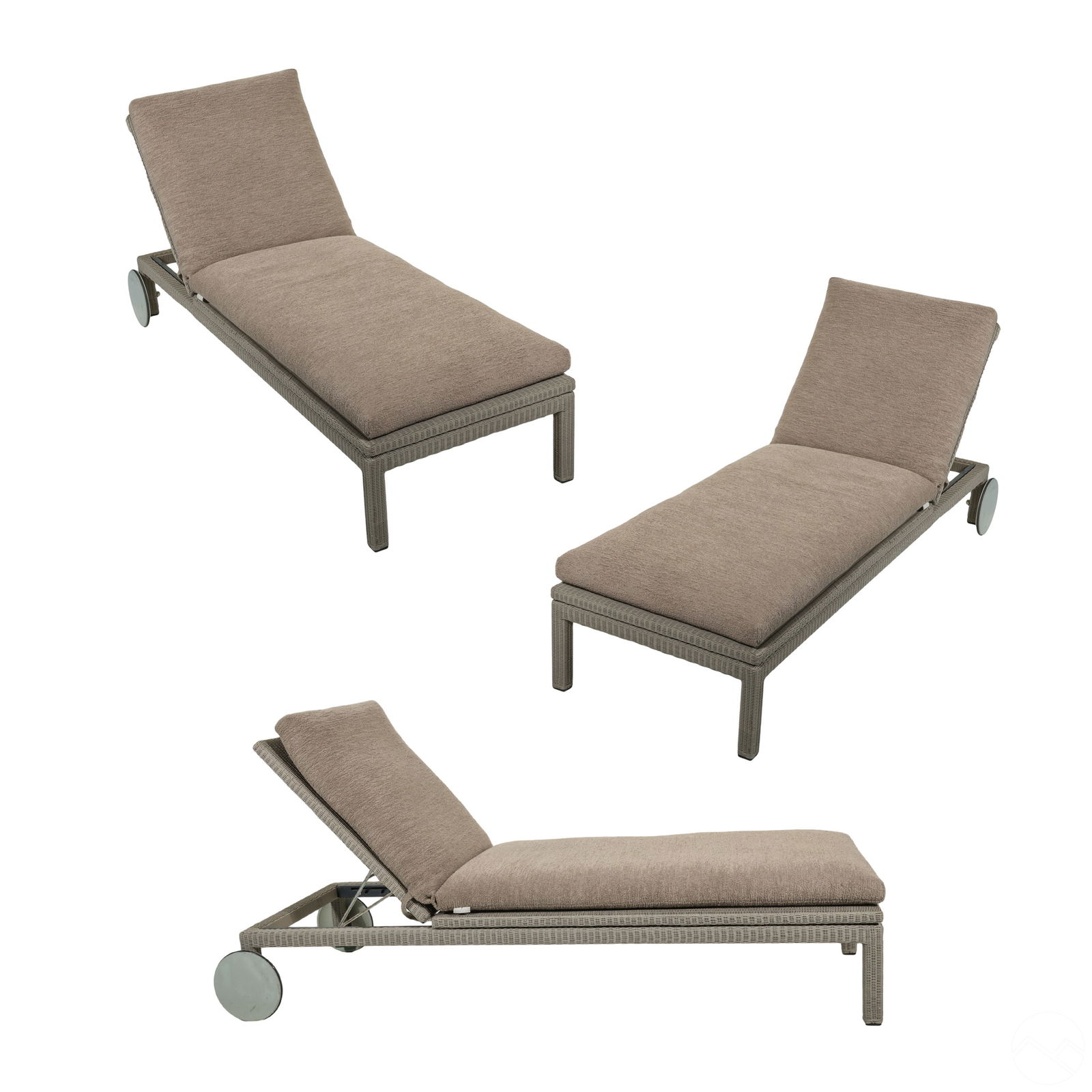 Janus et Cie Designer Chaise Lounge Chairs 3pc SET (1 of 7)