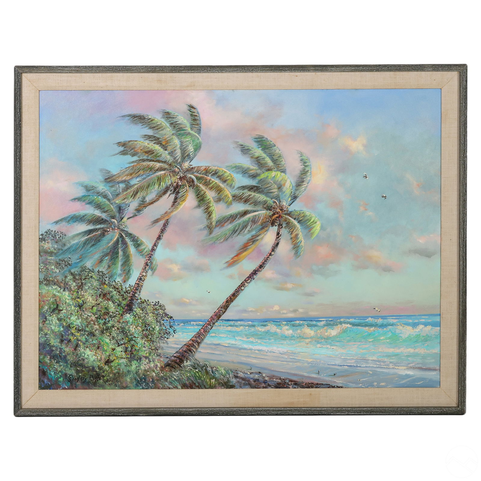 Geoffrey Bate 20C Florida Beach Landscape Painting (1 of 8)